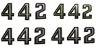 442 Emblem Set, 1969-70 Olds 442 442 Emblem Set, 1969-70 Olds 442