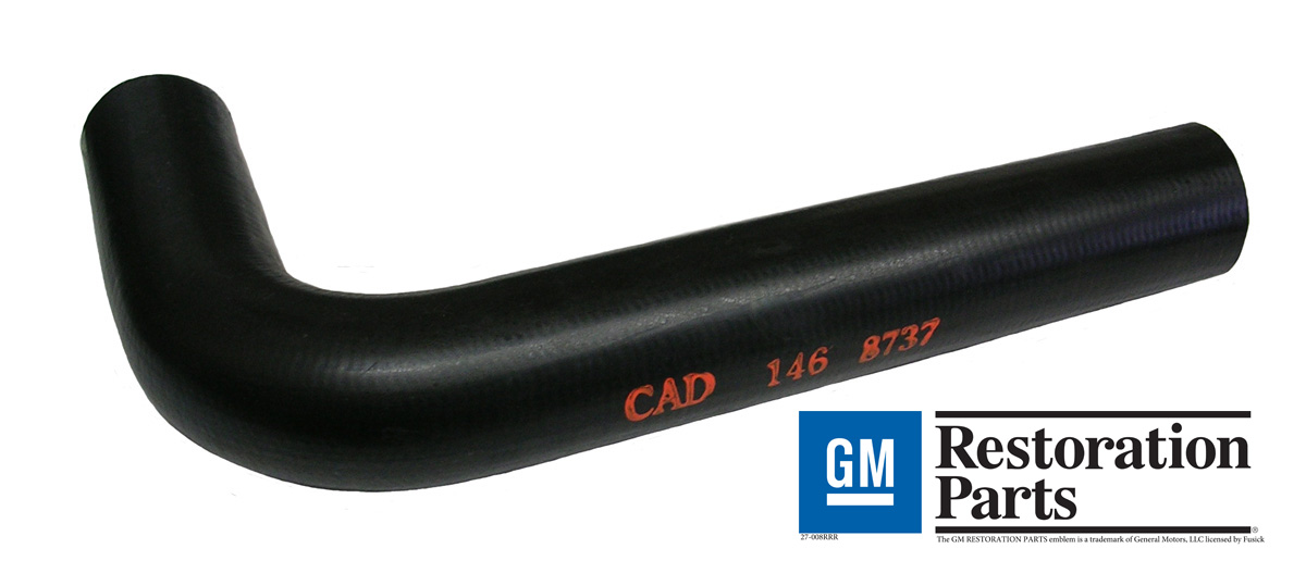 Upper Radiator Hose, 1958 Cadillac with air conditioning