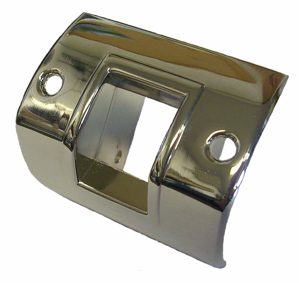 Chrome Window Switch Bezel, 1 Button, Right Front, 1957 Olds