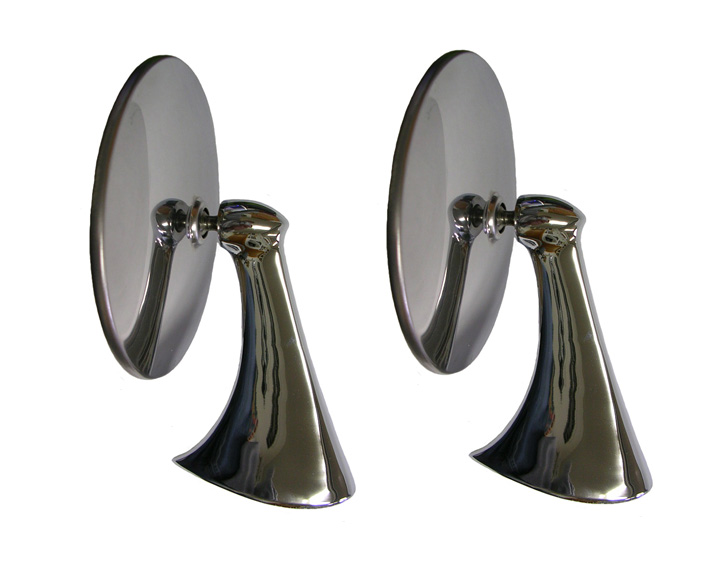 1953-62 Corvette New Chrome Outside Rear View Mirrors