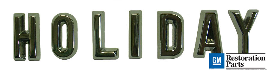 'HOLIDAY' Fender Letter Set, 1956 Oldsmobile
