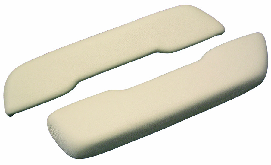 White front armrest pads, pair, 1972 Cutlass & 442