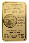 Tire Pressure Glove Box Decal - 1937 Buick
