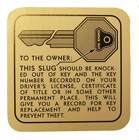 Glove Box Key Instruction Decal - 1937-58 Buick