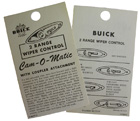 2 Speed Windshield Wiper Instruction Tag - 1957-58 Buick