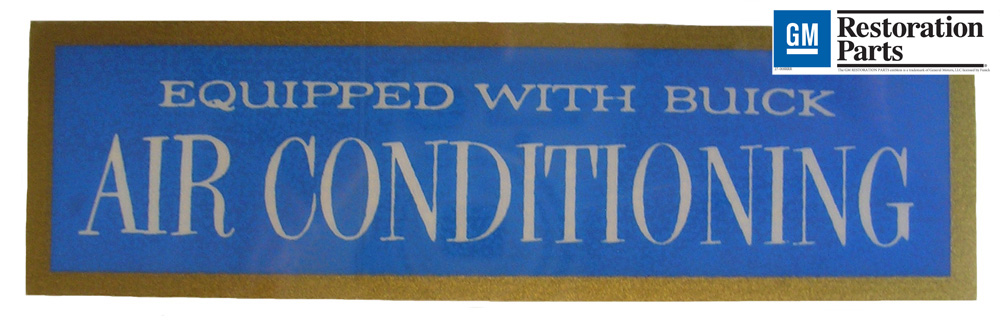 'Air Conditioning' Window Decal - 1953-63 Buick