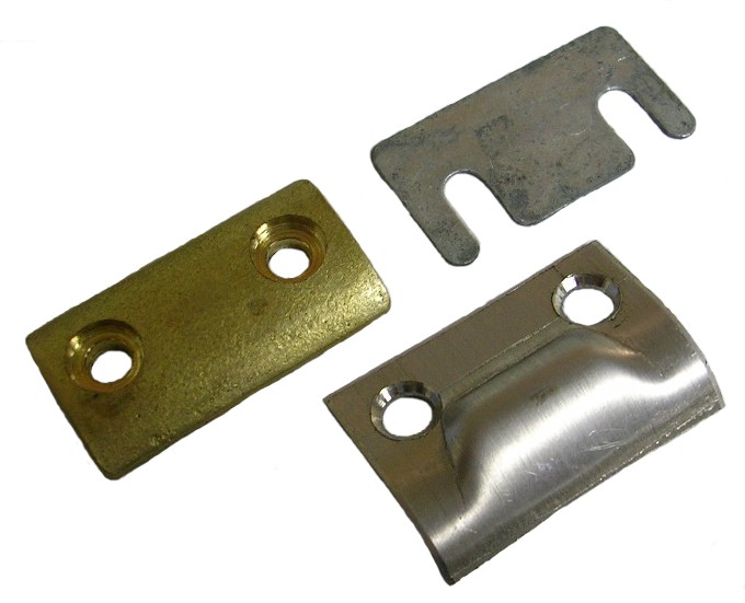 Door Jamb Striker Plates, 6 pieces, 1968-72 GM 'A'  body convertibles