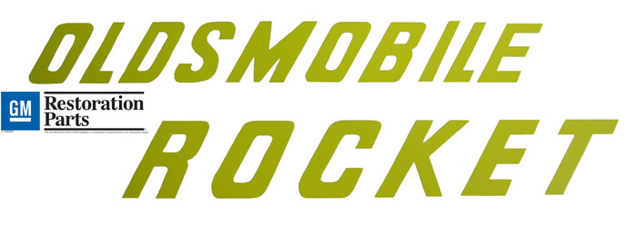 Valve Cover Decals 'Oldsmobile Rocket' 1952-56 Olds