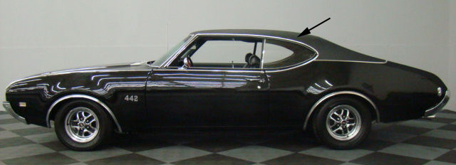 Drip Rail Moldings, 6 piece set, 1968-69 Cutlass and 442