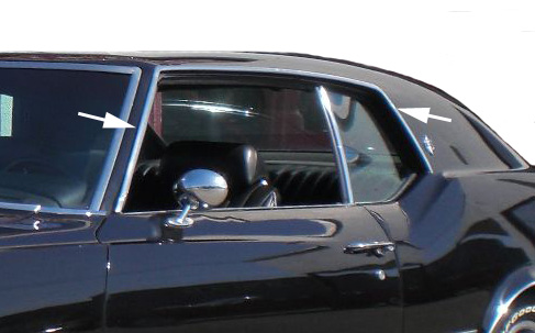 1970-72 OLDS CUTLASS SUPREME COUPE DRIP RAIL MOLDING SET