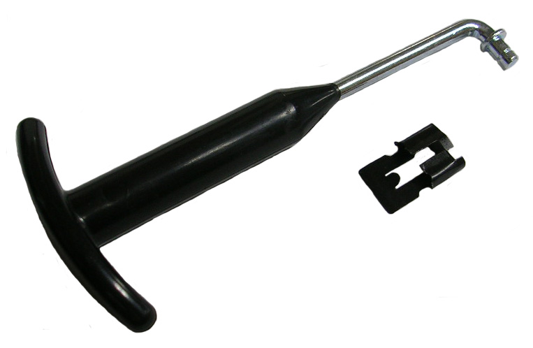Hood Release T Handle with clip, 1970-72 Cutlass and 442