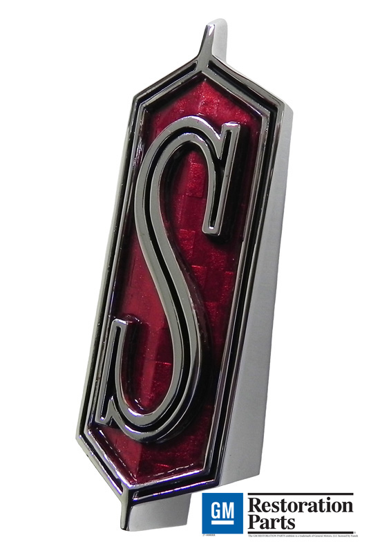 Front Fender 'S' Emblem, 1968-70 Cutlass S models