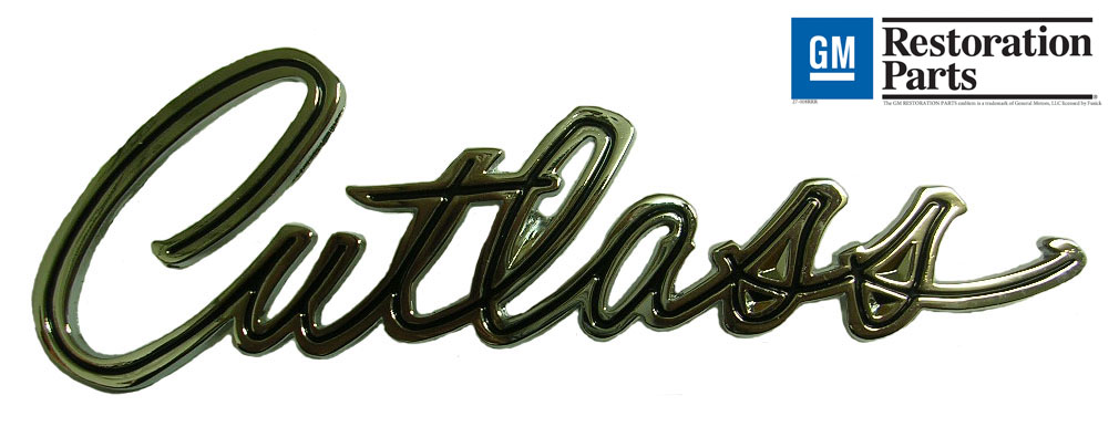'Cutlass' Trunk Lid Script, 1968 Olds Cutlass