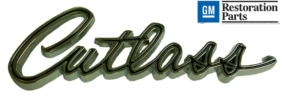 'Cutlass' Front Fender Script, 1967 Olds Cutlass