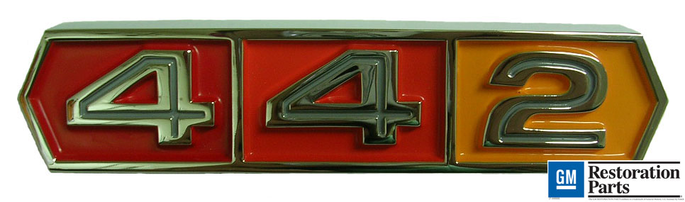'442' Grille Emblem, 1966 Oldsmobile 442