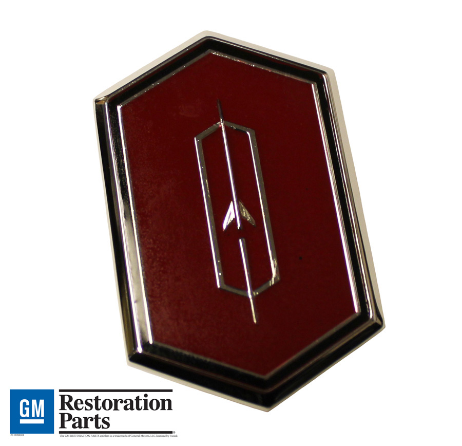 Roof Panel Rocket Emblem, Red, 1974-75 Cutlass Supreme