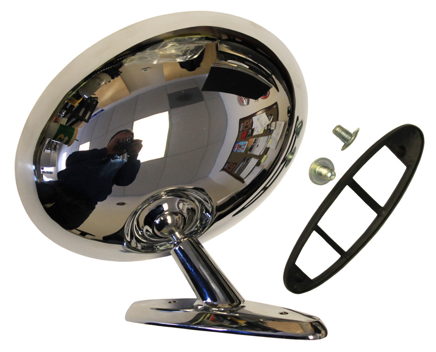 Chrome Side Mirror, Left Side, 1968-69 Cut/442, 68-70 88-98