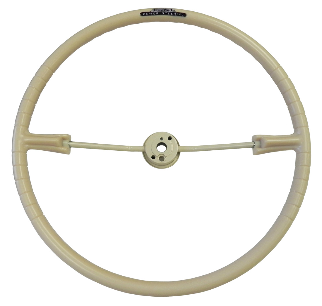 Deluxe Steering Wheel, Ivory w/ GM Power Steering insert, 1953-54 Oldsmobile