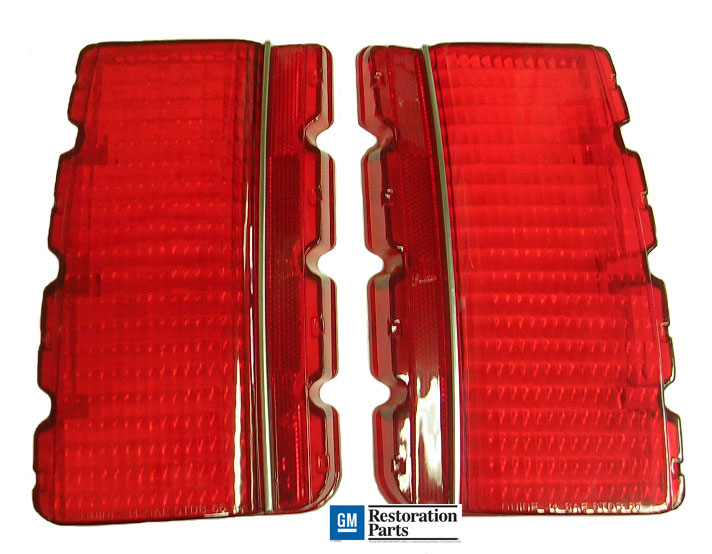 Tail Light Lenses with Molding, pair, 1966 Oldsmobile 442