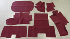 Maroon Trunk Mat Set, 7 pieces, 1962 Starfire convertible
