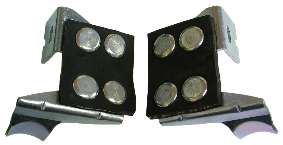 Tail Pipe Hangers, pair, 1968-69 Cutlass and 442 with cutout bumper