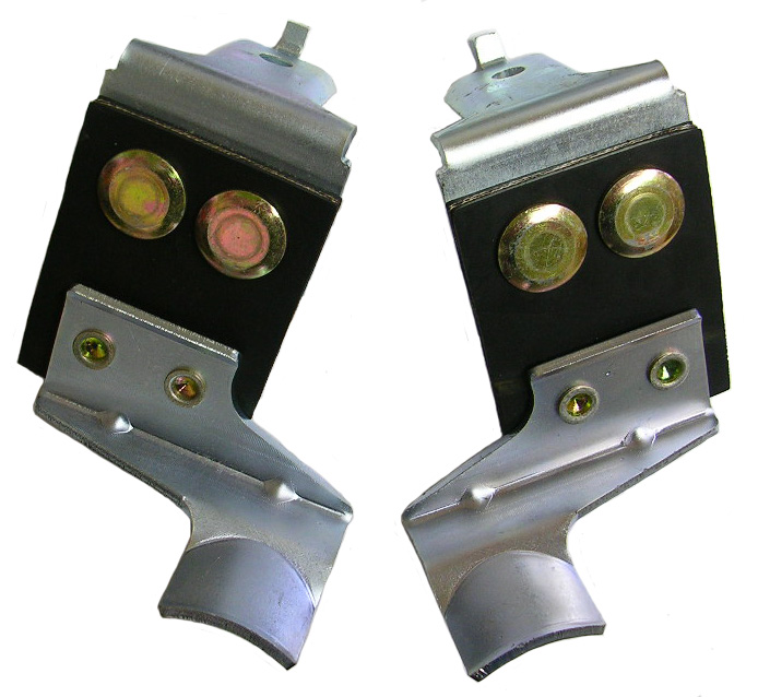 Tail pipe hangers, pair, 1970-72 Cutlass and 442 with trumpet exhaust