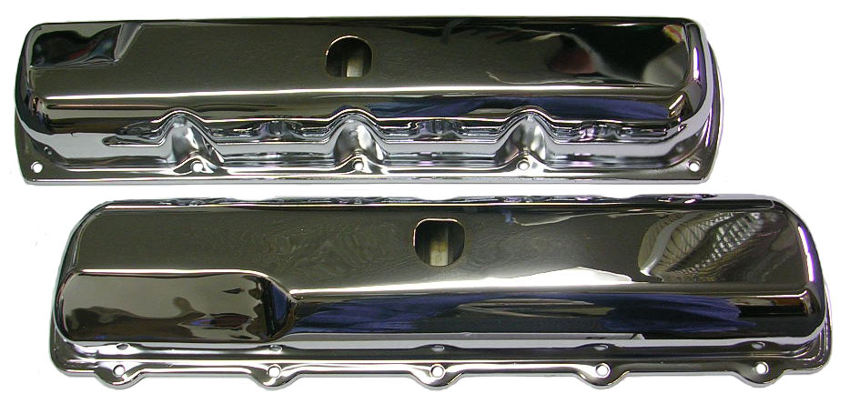 Chrome Valve covers, pair, 1966-74 Oldsmobile V8