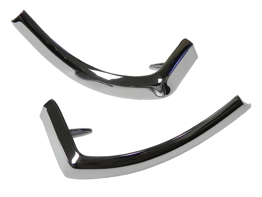 Chrome Vinyl Top Corner Moldings, pair, 1968-69 Cutlass/442