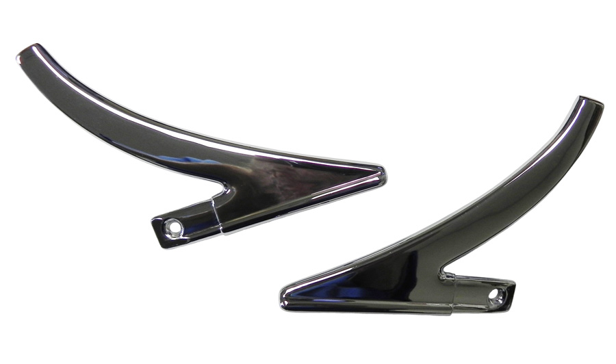 Chrome Vinyl Top Front Moldings, pair, 1970-72 Cut S & 442