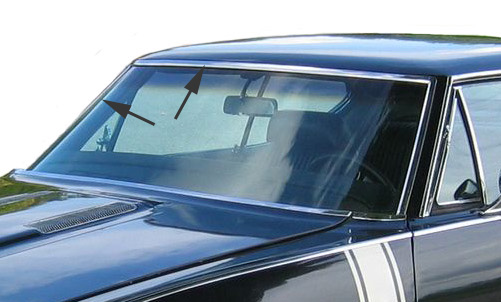 Windshield Moldings (Top & Sides), 1968-72 Cutlass & Skylark