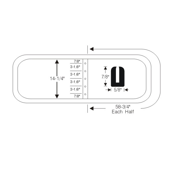 Windshield Channel - 1949-50 Oldsmobile 76 & 88 Club Sedan (Fastback)
