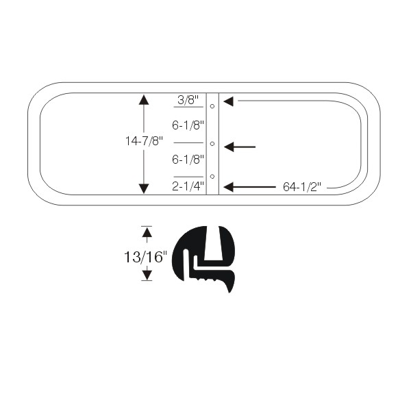 Windshield Channel - 1949-50 Oldsmobile 76 & 88 Holiday Coupe & Convertible