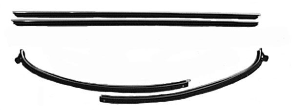 Window Channel Kit, 4 piece, 1970-72 Cutlass S, 442 Holiday Coupes
